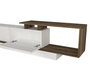 Hanah Home Asos Mueble de TV Blanco y Nogal